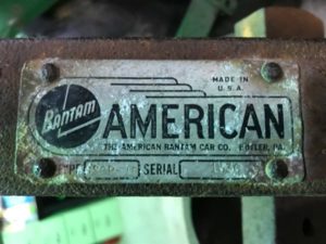 American Bantam Plow Tag A metal tag with the American Bantam logo