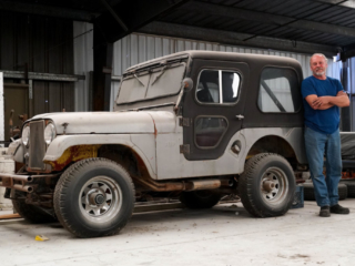Man standing by his Jeep