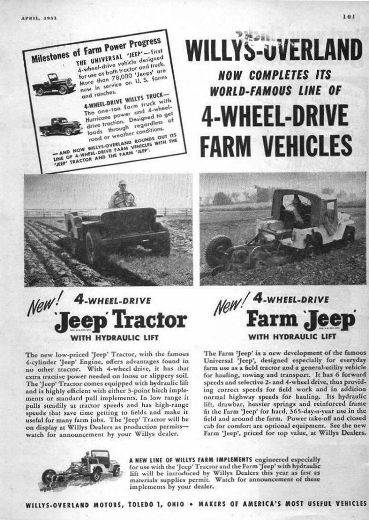 Jeep tractor ad