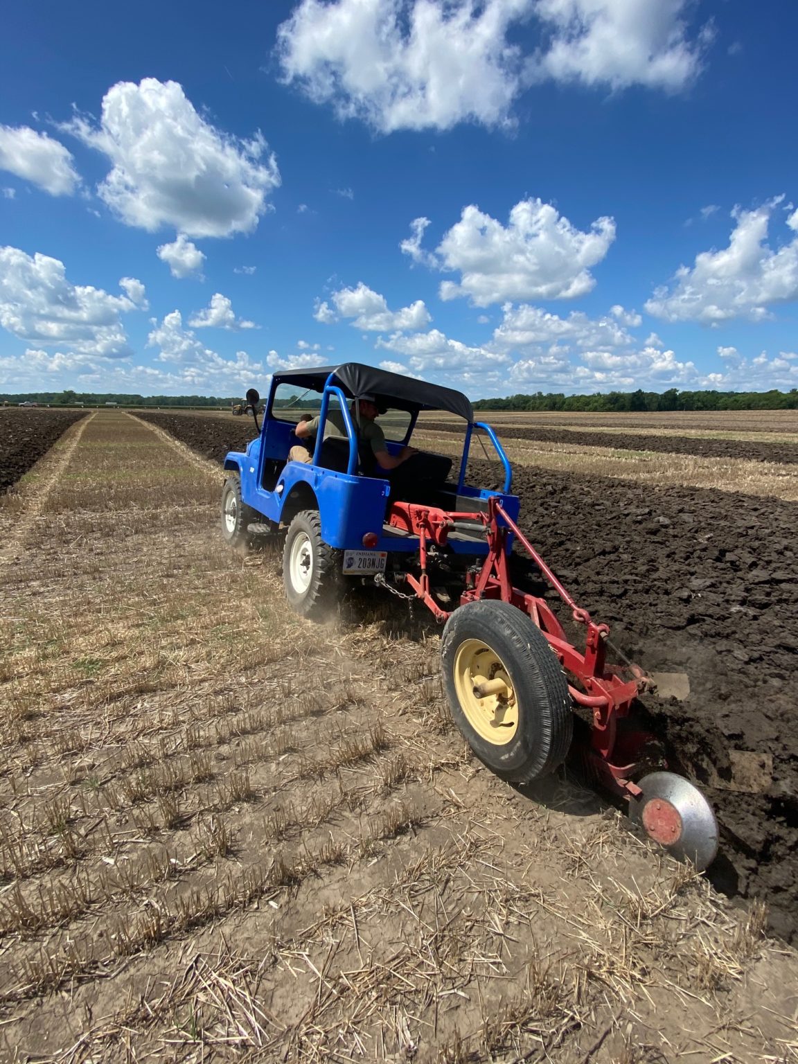 Farm Jeep Plowing
