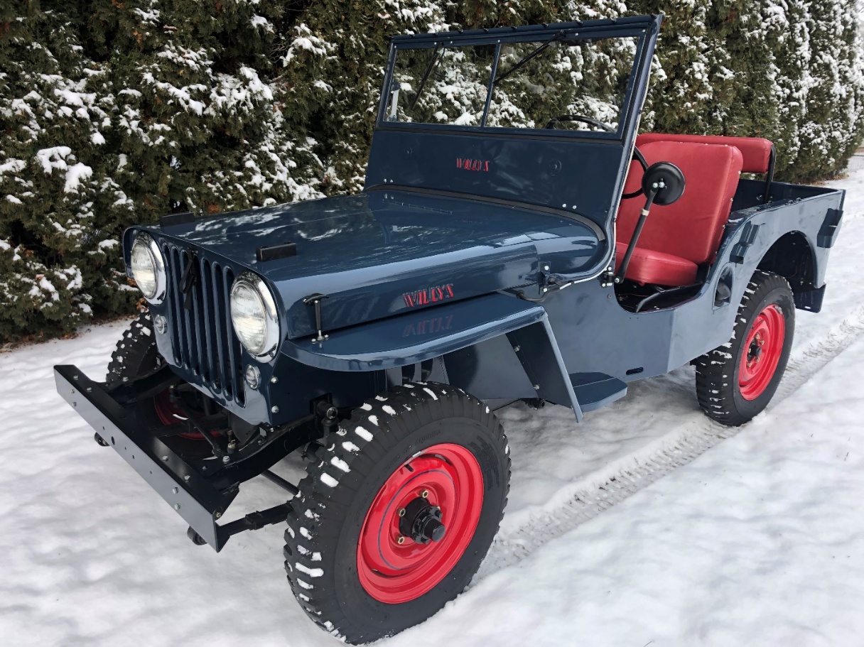 The Jeep in the snow, January 2020