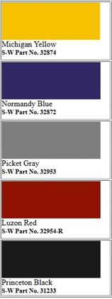 1948 Willys CJ-2A paint chip chart